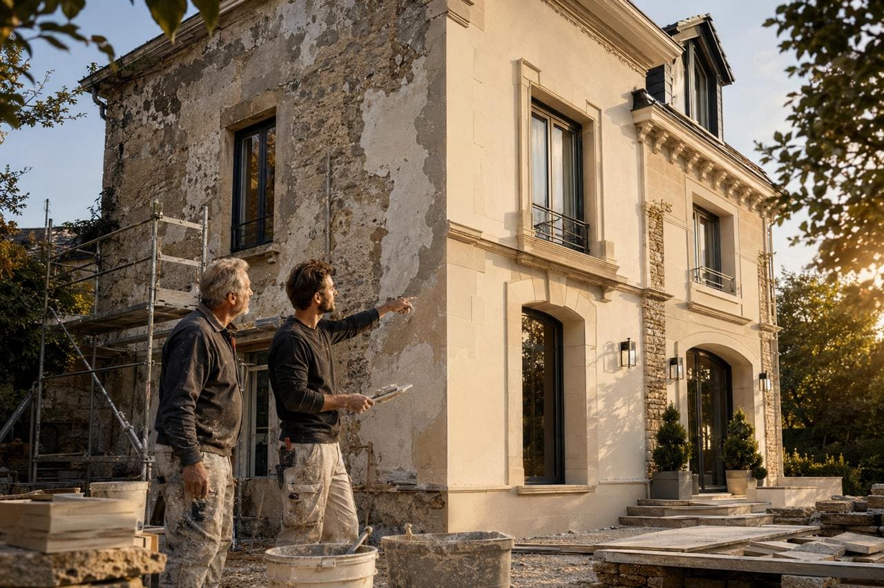 Ravalement de façade maison à Mâcon